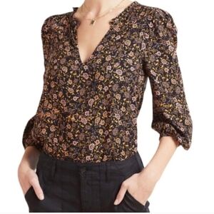 Roan + Ryan Women's Floral Boho Cropped Blouse